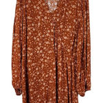 a.n.a  Orange Botanical Print Wrap Mini Dress Size XXL NWT Wrap Style Dress Photo 0