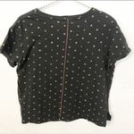 Sundry Anthropologie‎  Small Grey Gold Polka Dot Foil Dot Crewneck T-shirt Photo 6