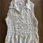 Allison Taylor  White Ruffled Blouse Photo 4