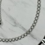 Open Back Geometric Silver Tone Metal Chain Link Belt One Size (OS) Photo 9