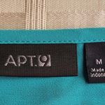 Apt. 9 𝅺 aqua & blue Medium(M) sleeveless draped skirt dress Photo 3