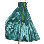 Vintage 70s 80s turquoise lame metallic turquoise sequin trimmed gown Small Blue Photo 3