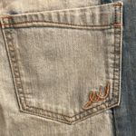 EXPRESS  patch work distressed cut off style woman’s size 4 denim skirt Photo 8