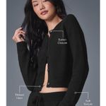Alo Yoga  Snuggle Up Sweater Cropped Cardigan Black XS Photo 1