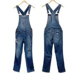 Guess Vintage Jeans Distressed Denim Overalls Medium Wash Straight Leg Size 26 2 Photo 15