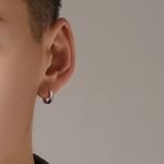 925 Silver Plated Small Hoop Earrings for Men Women,Silver Hoop Earrings Photo 4