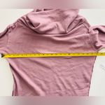 Free People  Hazy Heart Thermal Off The Shoulder Sweater Mauve Long Sleeves XS Photo 6