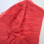 BCBG Max Azria Strapless Chiffon Mini Dress with Beading and Flower Detail Photo 5