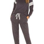 Flora Nikrooz Alexandra Long Sleeve PJ Set Dark Heather Gray Womens Size XS Photo 0