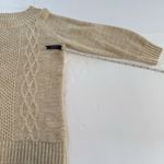 L.L.Bean Womens Beige Neutral 3/4 Sleeve Fisherman Cable Sweater Size XS Photo 7