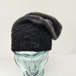 mix no. 6  Ombre Black Dark Gray Long Woven Beanie Photo 0