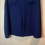 ZARA  Women’s Navy Blue Pleated Pocket Skirt Career Size Large Photo 3