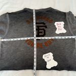 PINK - Victoria's Secret Victorias Secret SF giants szM distressed cropped cold shoulder sweatshirt EUC Photo 9