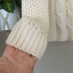Intermix  Britta Ivory Cold Shoulder Cableknit Wool Sweater Size Petite  MSRP$298 Photo 4