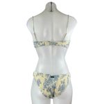 Triangl  Inesa Indigo Cream Floral Smocked Cheeky Two Piece Bikini Set Swimwear L Photo 1