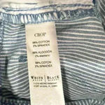 White House | Black Market  WHBM Slim Crop Pants Light Blue Pinstripe Jeans Size 6 Photo 4
