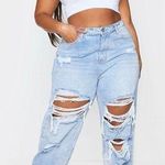 Pretty Little Thing 31. PLT Plus Blue Distressed Jeans Photo 0