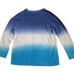 Talbots GIRLFRIEND CARDIGAN DIP DYE Ombré Blue Shades Size Large A10 Photo 4