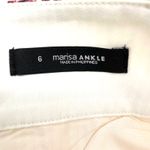 Loft  Womens 6 Marisa Ankle Casual Pants‎ Trouser Cream Maroon Paisley Preppy Photo 9