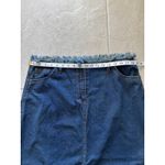 Magic Vintage Two Tone Denim Maxi Skirt Womens XL Frayed Retro 90's Western Festival Photo 2
