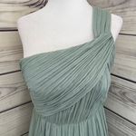 J.Crew  Sage Green One Shoulder Silk Dress  Photo 4