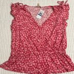 Michael Kors  Red Floral Crop Top NWOT Photo 0