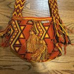 Cordobags Orange‎ Yellow Hippie Crossbody Bucket Bag Tote Purse Fringe Boho Orange Photo 2