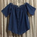 Urban Renewal Denim Off the Shoulder Top Photo 0