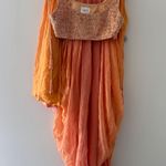 Sani Asra Dhoti Orange Set Photo 2