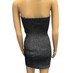 Abercrombie & Fitch Black Metallic Knit Sparkley Ribbed Knit Sweater Dress Small Photo 2