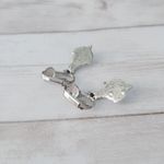 Vintage Clip On Earrings Pretty Light Blue & Silver Tone Dangle Photo 2