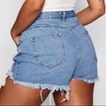 Boohoo Shredded Jean Shorts Photo 1