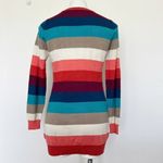 Vintage sheep hair dress sweater SMALL multi Long Sleeve comfy cozy crew neck Blue Photo 6