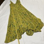 Guess  Los Angeles Mustard / Green Floral Long Maxi Dress Sz S Small Photo 2