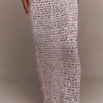 Missguided  Sparkling Sequin Maxi Skirt - Pink Silver Photo 1