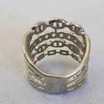 Silver Multi Chain Link Ring Photo 8