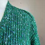 J.jill Multicolored Long Sleeve Cardigan In Hunter Green Multi Size Small Photo 4