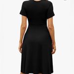Women's Short Sleeve Casual Dress (Size Small) Black Photo 1