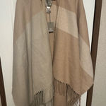 SOIA & KYO  Tan and Cream Fringe Cape Photo 0