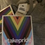 Take Pride Unisex Adult Gray Hoodie Sweatshirt Shirt EVERYONE WELCOME Size Large Photo 5