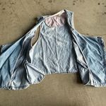 Beulah / denim moto zip drape vest / light fade blue / size s/m Photo 8