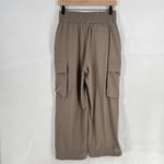 JoyLab Cargo Pants Womens Small Tan Stretch Elastic Waist Cinch Hem Wide Leg Photo 1