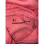 Under Armour Hoodie Women Medium Loose Fit Pink Fleece Logo Pullover Photo 8