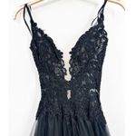 La Femme  Dress 29686 Black Illusion Tulle Lace Gown 00 Photo 7