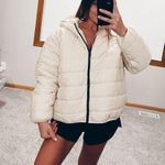 Wild Fable Ivory Cream Puffer Jacket - Size XL Photo 3