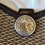 Brighton  Jani woven black trim shoulder bag 13”x10” Photo 2