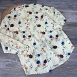 Vintage 90’s pal yellow floral thermal‎ oversized button down shacket Photo 1