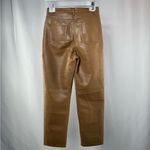Wilfred Aritzia Melina Straight Leg Vegan Leather Pants in Light Brown Size 4 Photo 4