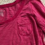Old Navy Pink Striped Long Sleeve Scoop Neck T-Shirt 100% Cotton Soft Small GUC Photo 2