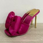 Jeffrey Campbell  Bow-Down Slip On Pin-Heeled Mules Fuchsia Women's Size 6 Photo 1